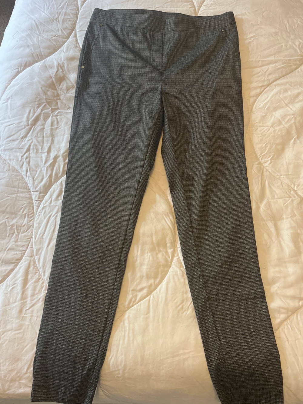 Jones New York Gray High Waist Skinny Ankle Dress Pants